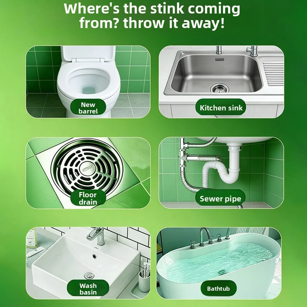 Odor Removal Sewer Cleaner Scented Gel Airs Freshener For Sinks Drains Gel Water Film Soluble In Water For Kitchen For Bathroom Zpaxo