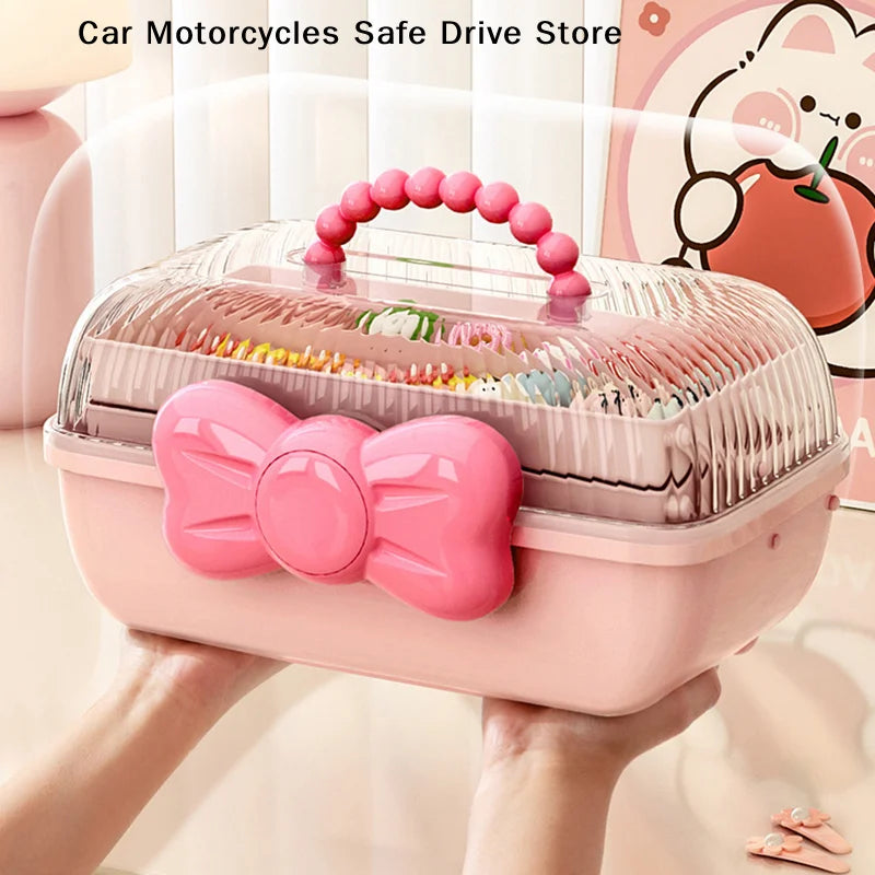 CMMulti-layer Hairpin Organizer Cute Girl Jewelry Case Head Rope