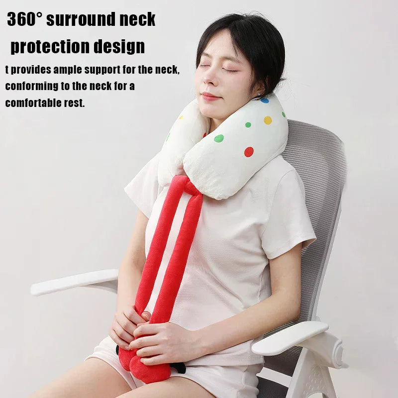 Portable Breathable U-shaped Pillow Adjustable Neck Support Work Rest Zpaxo