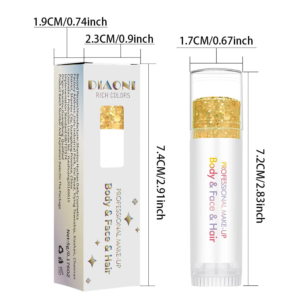 Body Glitter Stick Sequins Gel Mermaid Shimmer Topcoat Festive Orgy Eyeshadow Thick Hair Makeup Zpaxo