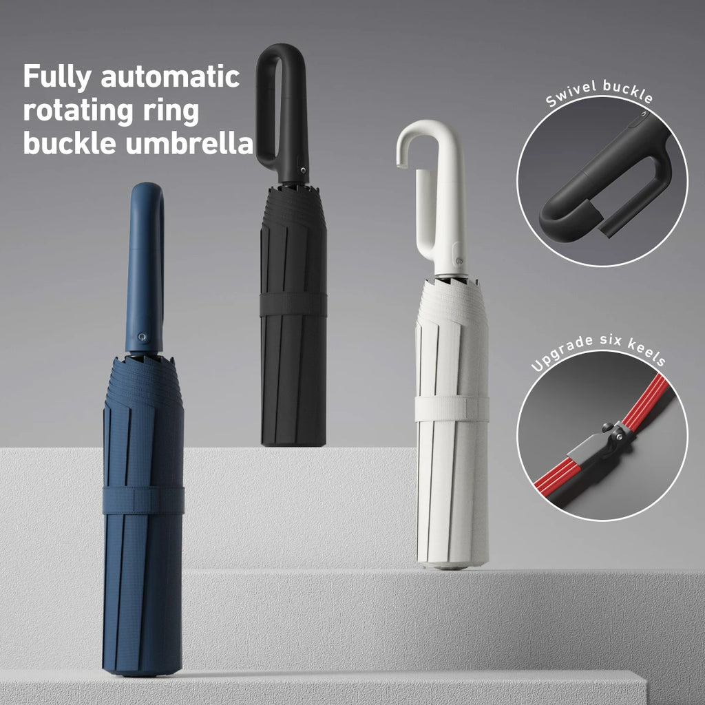 Strong Windproof Automatic Umbrella 72 Bones Sunshade Uv Protection Folding Men's Umbrella Buckle Rain Large Parasol for Women Zpaxo