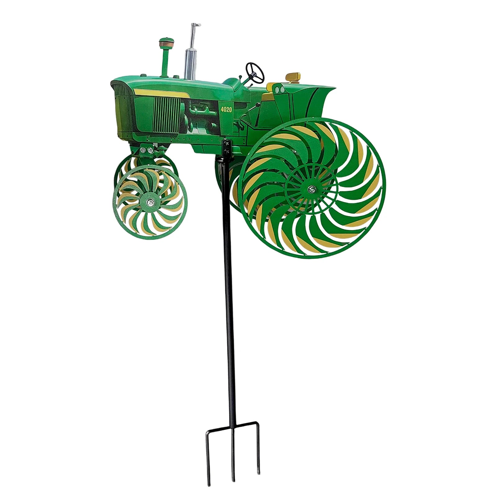Tractor Wind Sculpture Decorative Windmill Outdoor Spinner Patio Yard