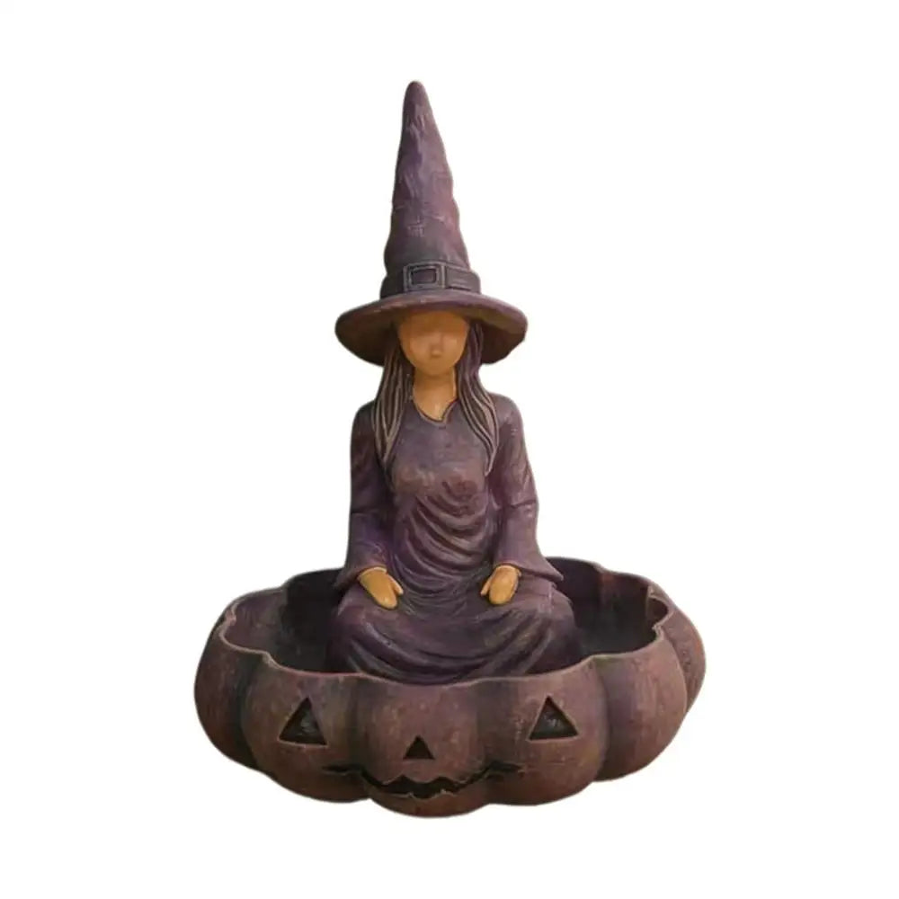 Halloween Candy Bowl Witch Pumpkin Holiday Desktop Decoration Festive
