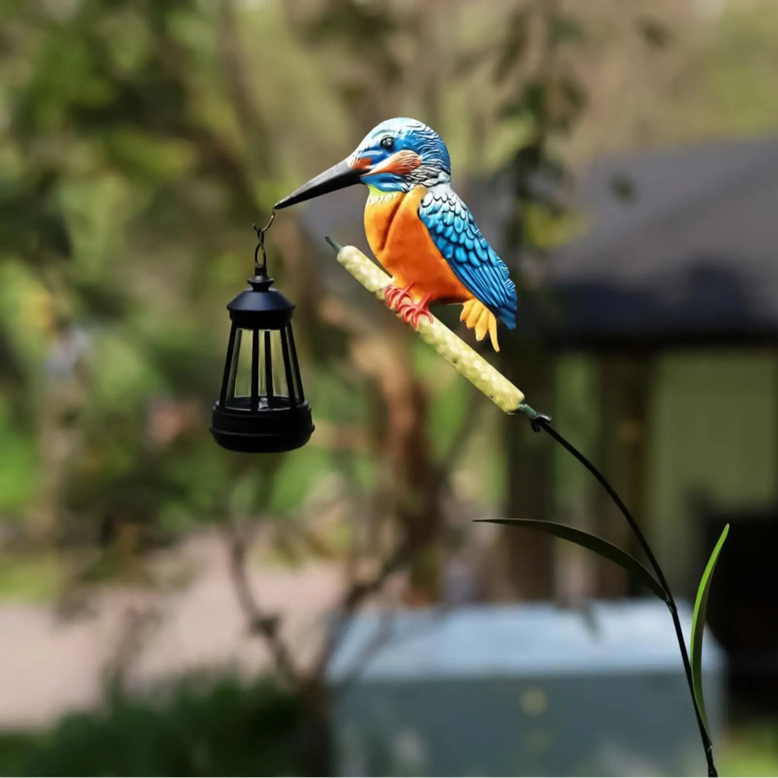 Solar Garden Statues Solar Powered Kingfisher Light Pathway Waterproof Lantern for Garden Yard Patio Backyard Porch Lawn Walkway Zpaxo