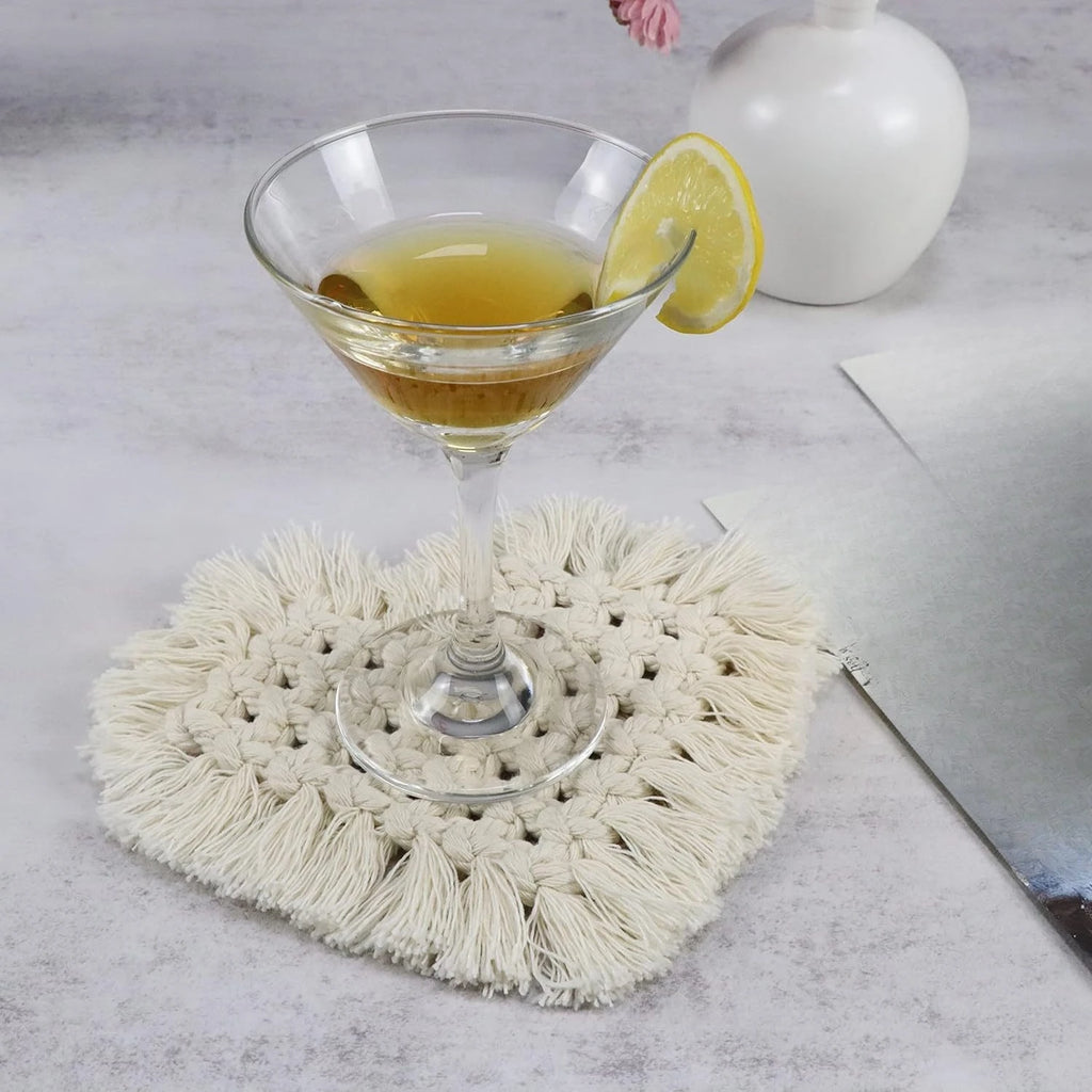 Woven coasters circular anti slip mats party mats picnic outdoor mats cotton ropes are essential modern and simple Zpaxo