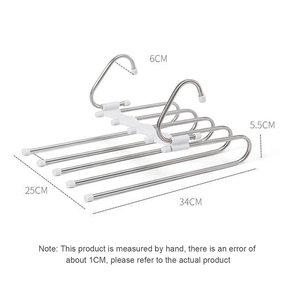 Stainless Steel Retractable Trouser Rack Folding Multi-functional