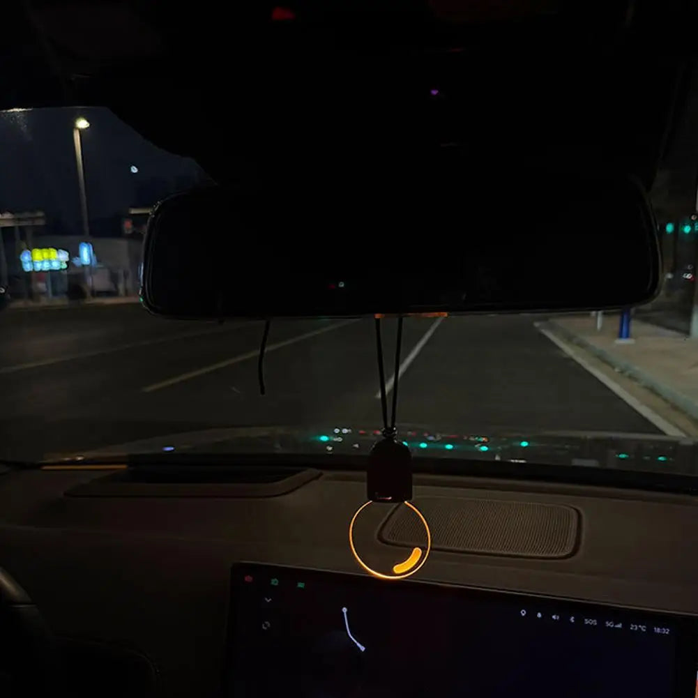 Retro Bulb Car Rearview Mirror Pendant – Warm White LED Ornament Car Interior Ornament Zpaxo