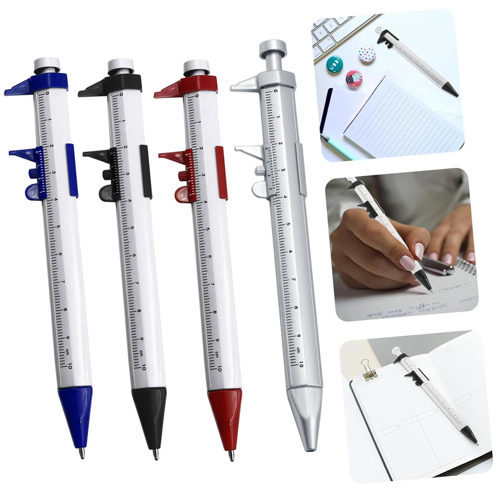 Vernier Caliper Ballpoint Pen – 1mm Refillable Novelty Ruler Pen