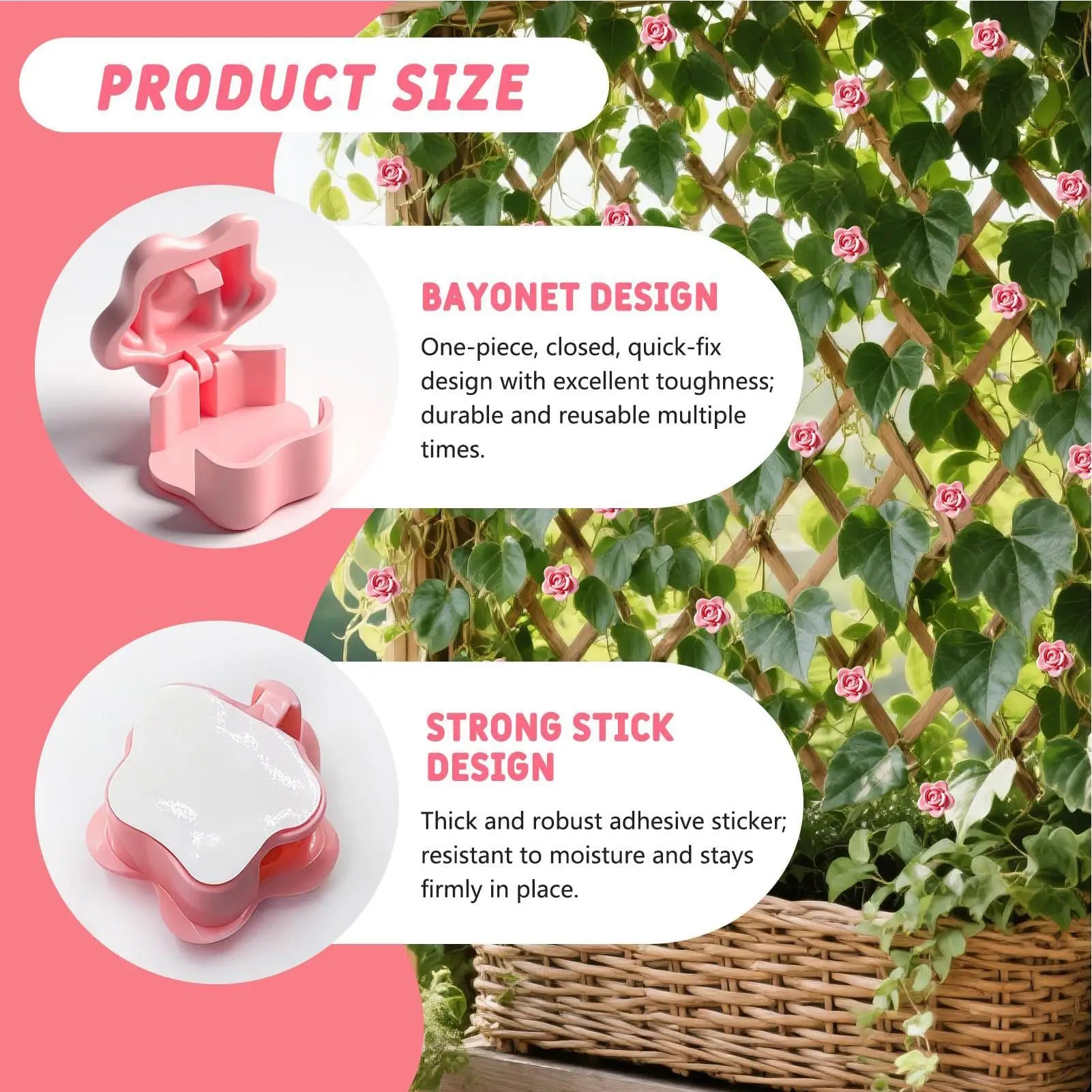 10-Pack Self-Adhesive Plant Climbing Wall Clips for Vines Plant Climbing Clips Zpaxo