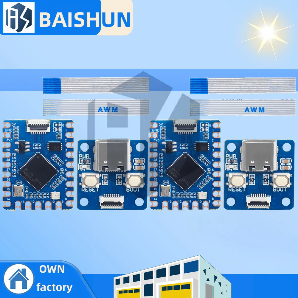 RP2040-Tiny Module Development Board for Raspberry Pi PICO Zero USB Type-C 264KB SRAM 2MB Flash Arduino Compatible Zpaxo RP2040-Tiny 1PC
