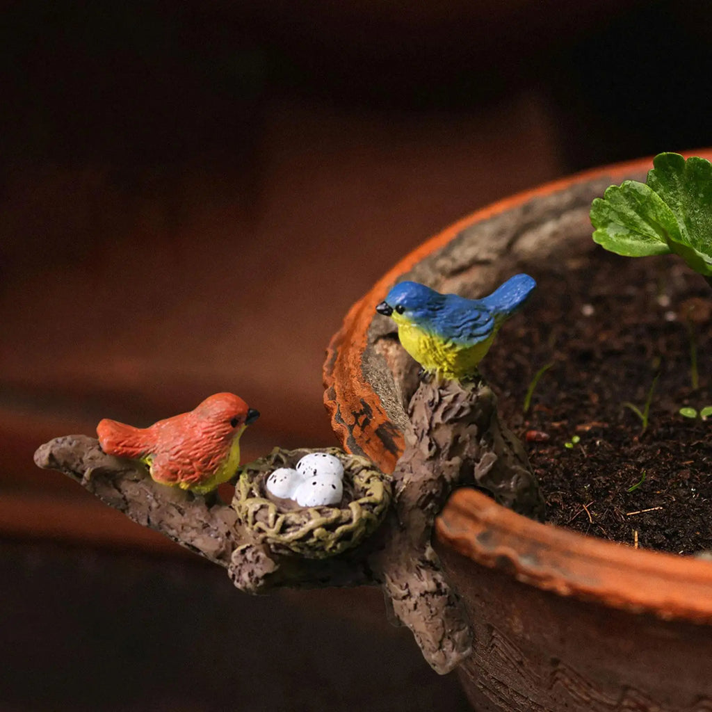 Resin Bird Statue with Branch – Garden & Home Figurine Bird Figurine Ornament Zpaxo