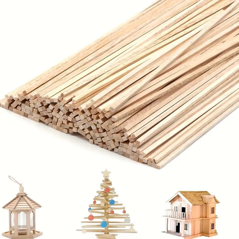 40-Pack Bamboo Dowel Rods – Craft Sticks for Kites & Models Bamboo Craft Dowels Zpaxo