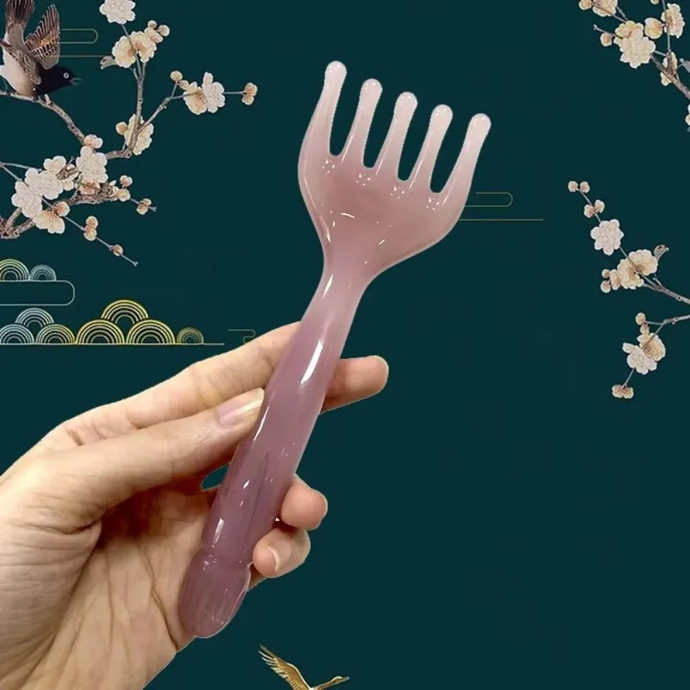 New Resin Head Massager Five-claw Head Scraping Stick Scraping Claw Massage Lymphatic Massage Tools Zpaxo