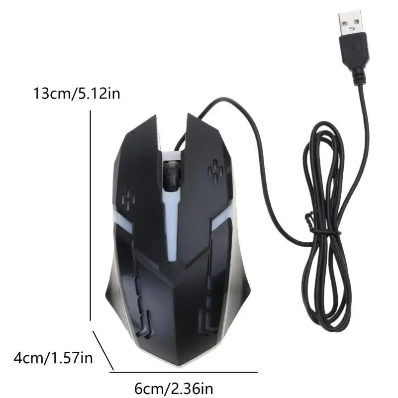 652F Gaming Mouse 1000 DPI Breathing Light Ergonomic Game USB Zpaxo