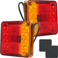 2Pcs Waterproof Car 10 LED Warning Tail Light Rear Lamps Boat Trailer 12V/24V Rear Parts for UTE Trailer Caravans Free shipping Zpaxo RGB Red and yellow