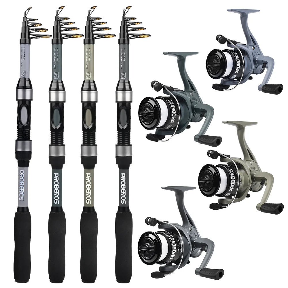 Portable Telescopic Saltwater Fishing Rod & Reel Combo Set