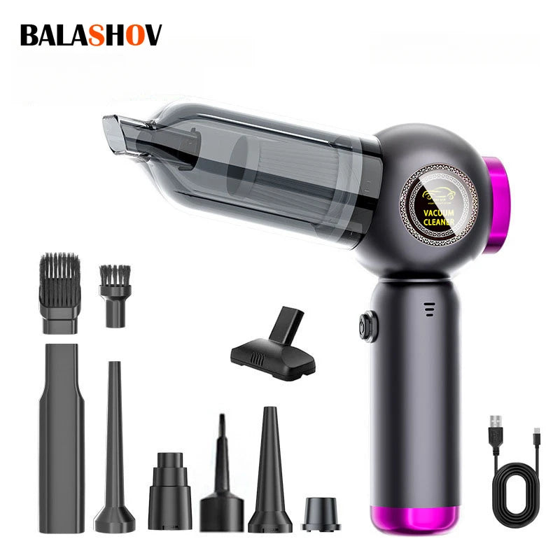 brushless vacuum cleaner for car and home vacuum cleaner, washing, blowing and pumping USB large suction power vacuum cleaner Zpaxo
