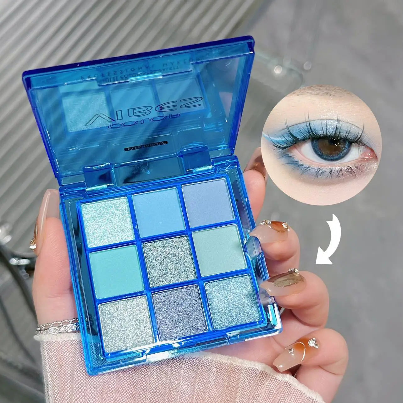 9-Grid Multi-color Eyeshadow Palette Glitter Pearlescent Matte Eye Shadow Shimmer Long Lasting Women Eye Makeup palette Cosmetic Zpaxo