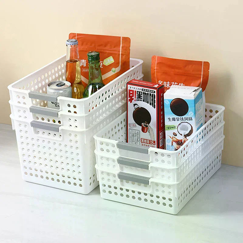 Cosmetics Desktop Minimalist Plastic Storage Basket And Household Hollow Out Storage Basket For Miscellaneous Toys Zpaxo
