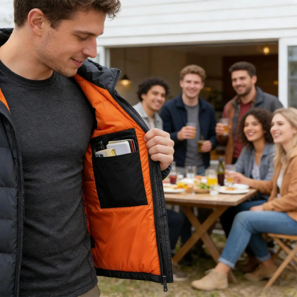 Security Pockets Clothing Sew Zipper Pocket Anti Theft Hidded Jacket
