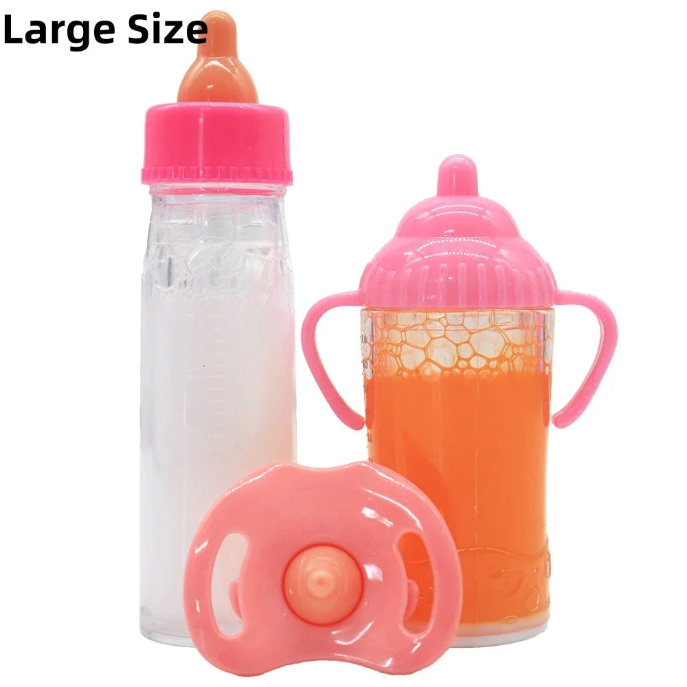 Milk Juice Bottles Toy Pacifier Baby Dolls Large Doll Feeding Bottle
