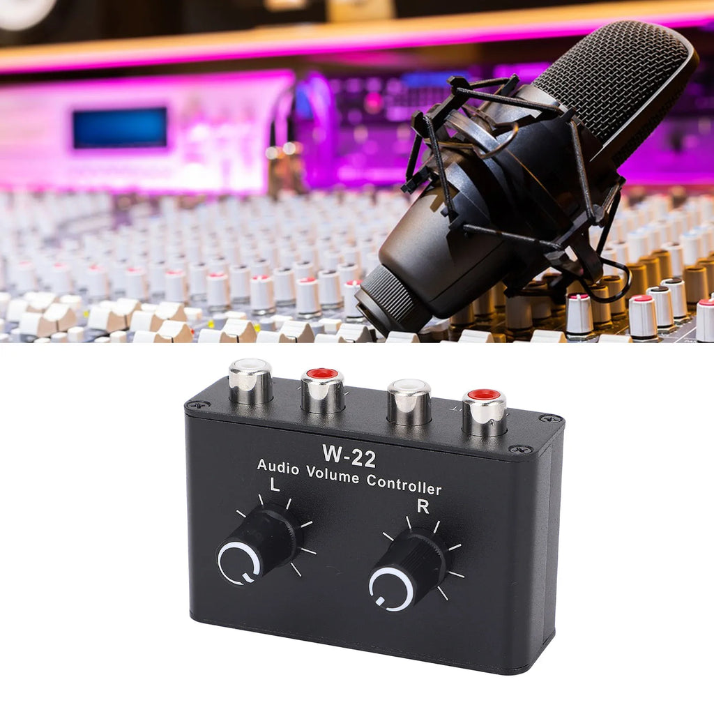Volume Control Box Balance Adjuster Small Attenuator Knob Line Stereo