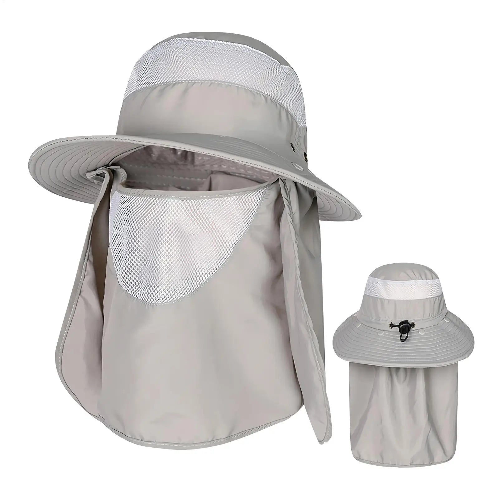 UPF 50+ Fishing Sun Hat – Face & Neck Flap UV Protection UV Protection Bucket Hat Zpaxo