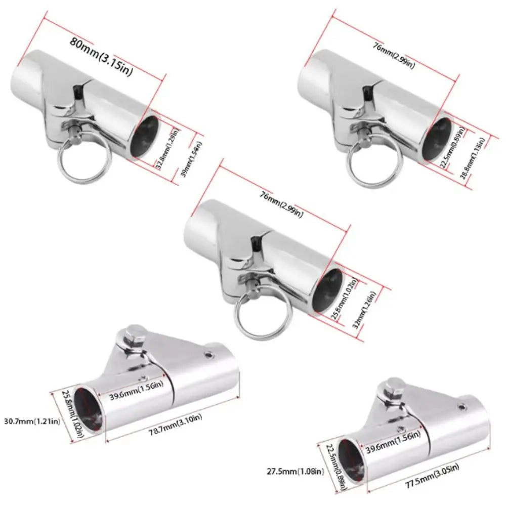 Stainless Steel Folding Swivel Connector Marine Grade Strength Pipe Zpaxo