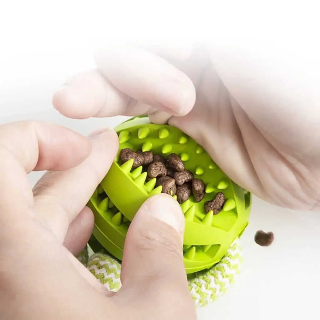 Dog Toys Balls Interactive Supports Rope Rubber Leaking Small Medium