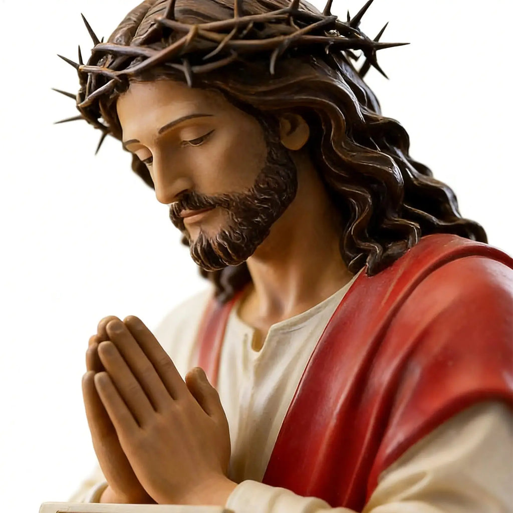 Jesus Sculpture Religious Art Collectible Resin Desk Companion