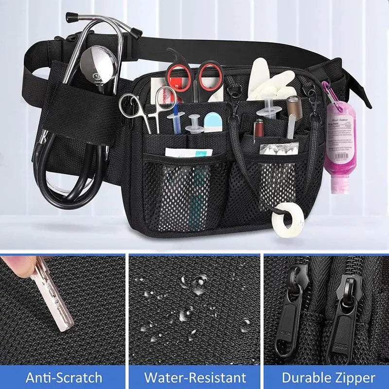 Multi Compartment Gear Pocket Nursing Organizer Belt Bag Utility