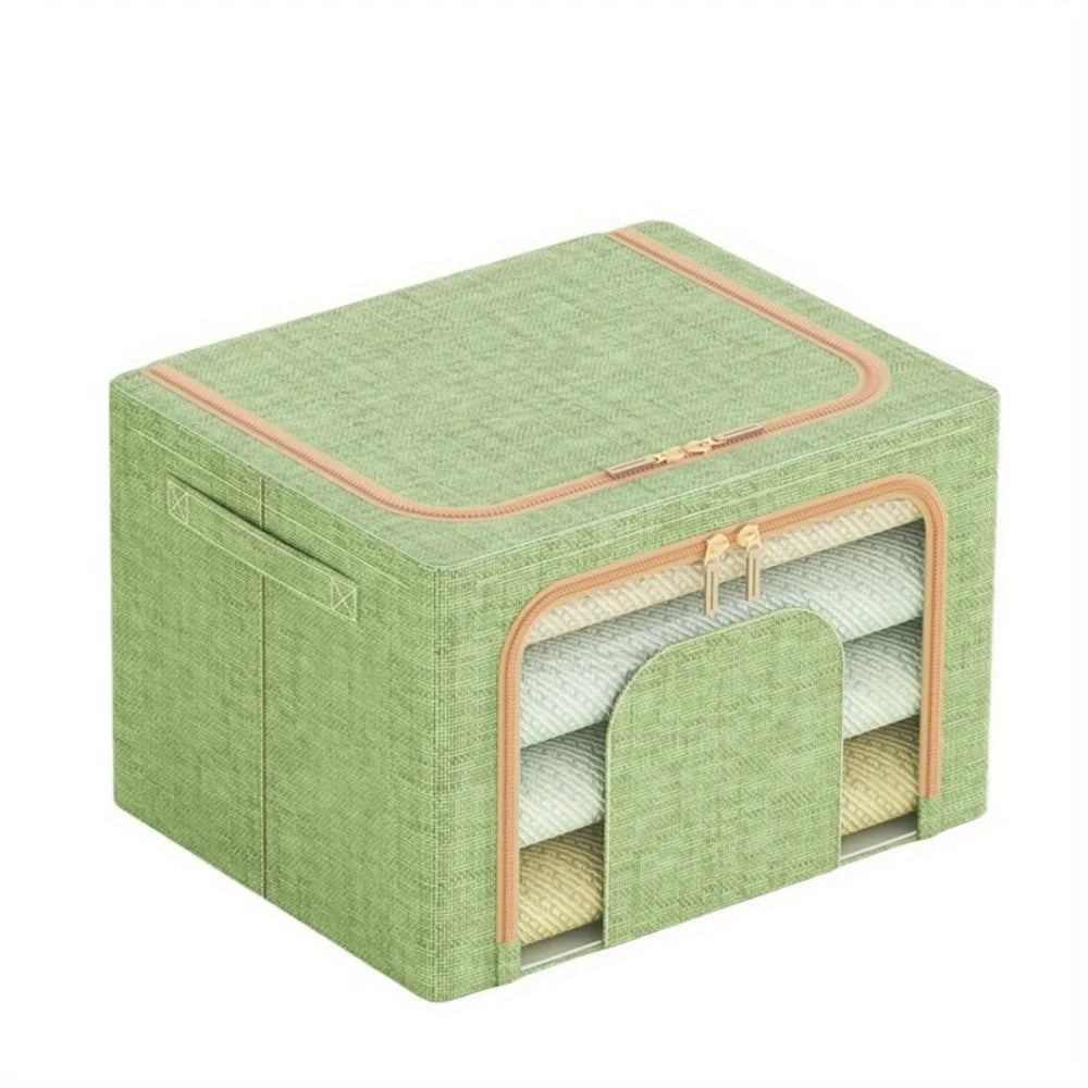Foldable Clothes Basket 24/66L – Steel Frame Storage Organizer Foldable Storage Basket Zpaxo
