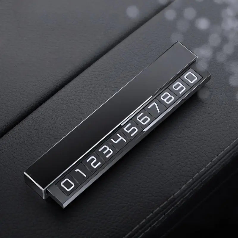 Luminous Temporary Parking Card – Car Phone Number Plate Holder