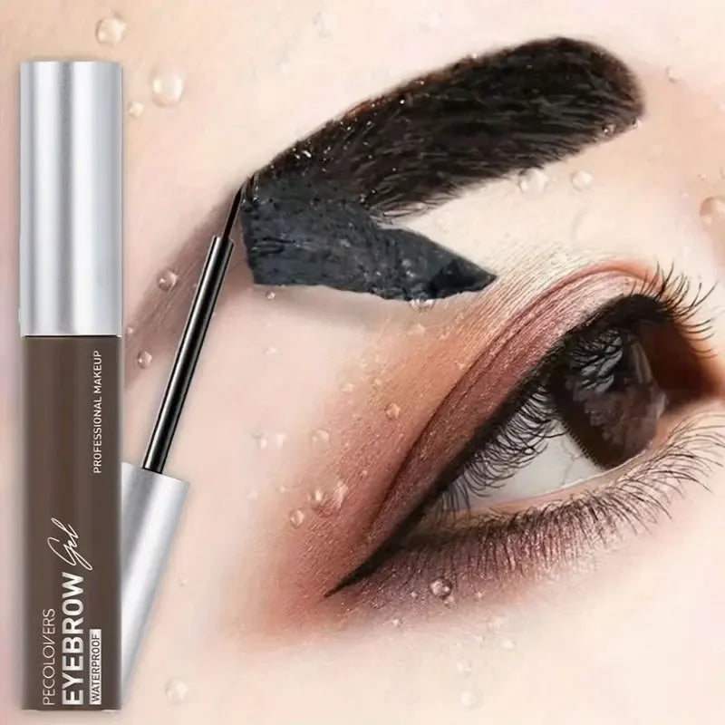 Semi-Permanent Peel-Off Eyebrow Tattoo Gel Anti-Smudge Brow Tint Cream Eye Makeup Easy Application, Natural Look - Black/Brown Zpaxo