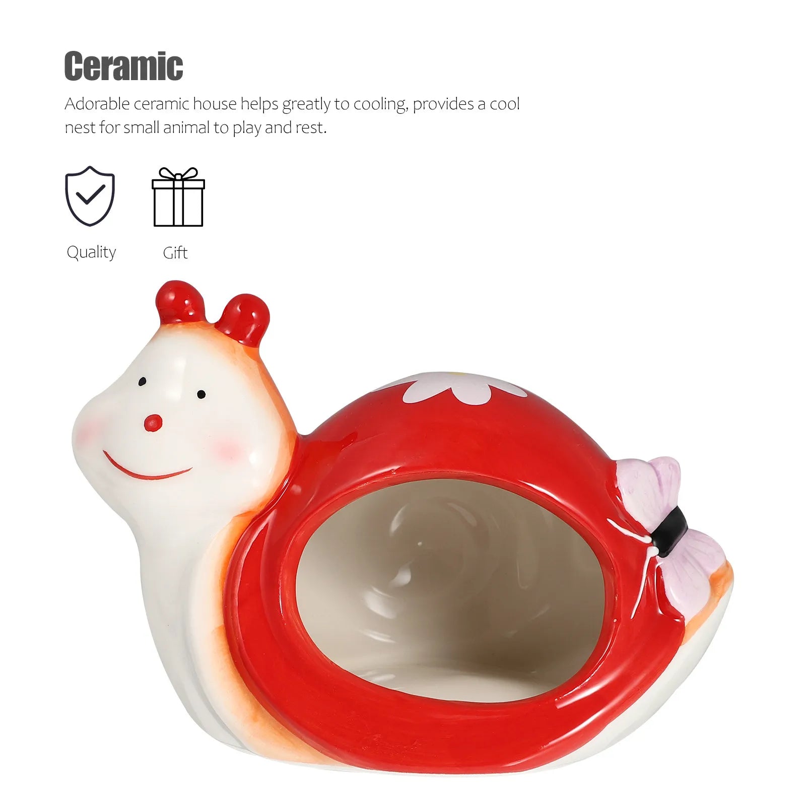 Ceramic Cooling Bed Small Pet Nest Hamster Chinchilla Guinea Pig