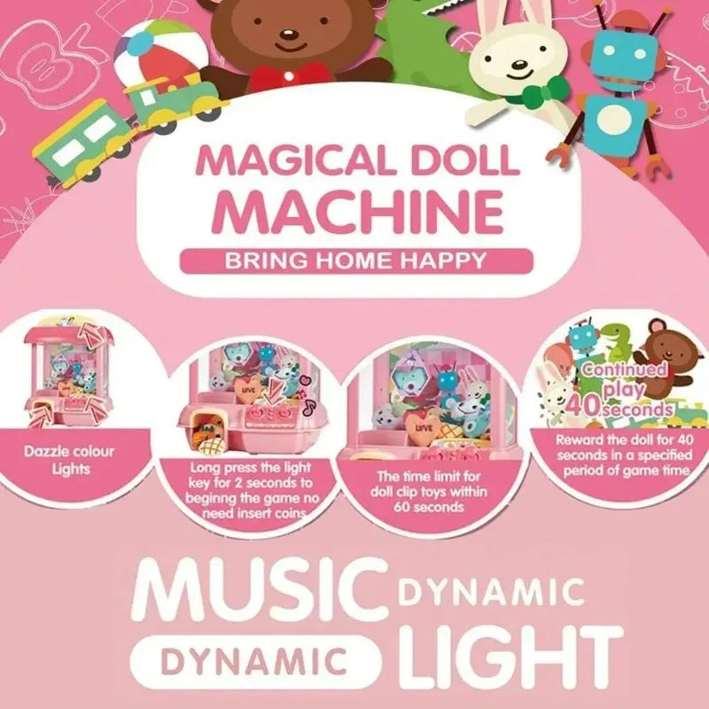Homemade Doll Grab Machine Large Children's Toy Clip Small Twisted
