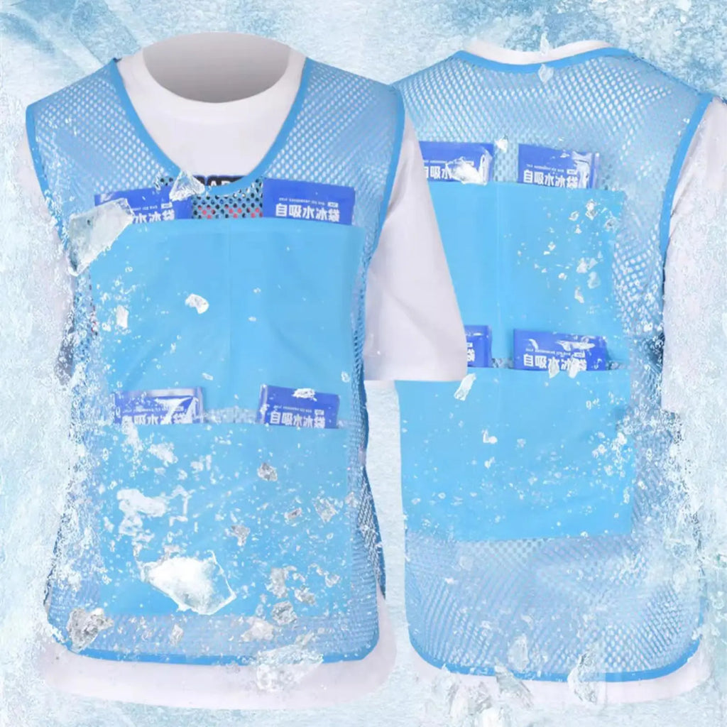 Cooling Vest 8 Reusable Ice Packs Wearable Cold Wrap Gadgets Outdoor
