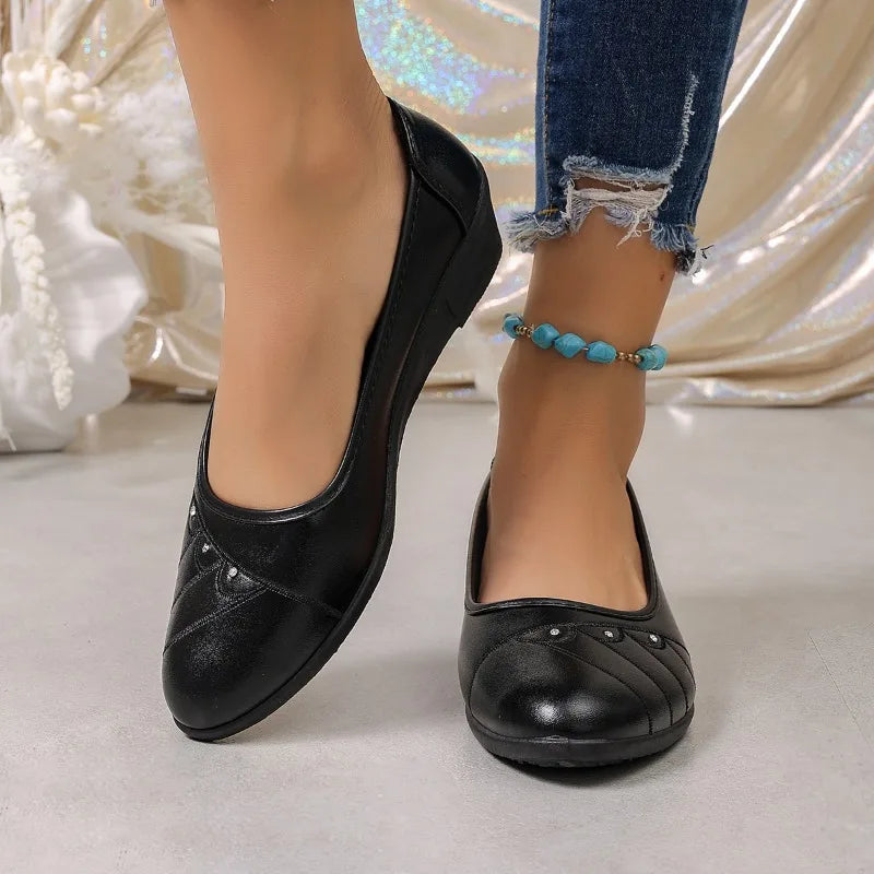 Spring Autumn Women's Solid Comfortable Pointed Closed Toe Single Zpaxo