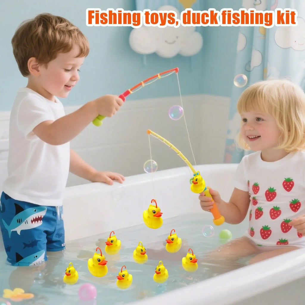 Duck Fishing Game Fishing Toy Interactive Duck Catching for Backyard Pool Bath Pond Lake Beach Outdoor Fun Play Activity Zpaxo