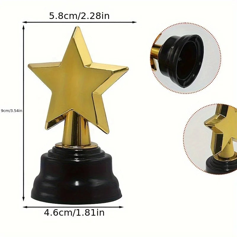 Mini Gold Star Trophies Party Favors Game Prizes Kindergarten