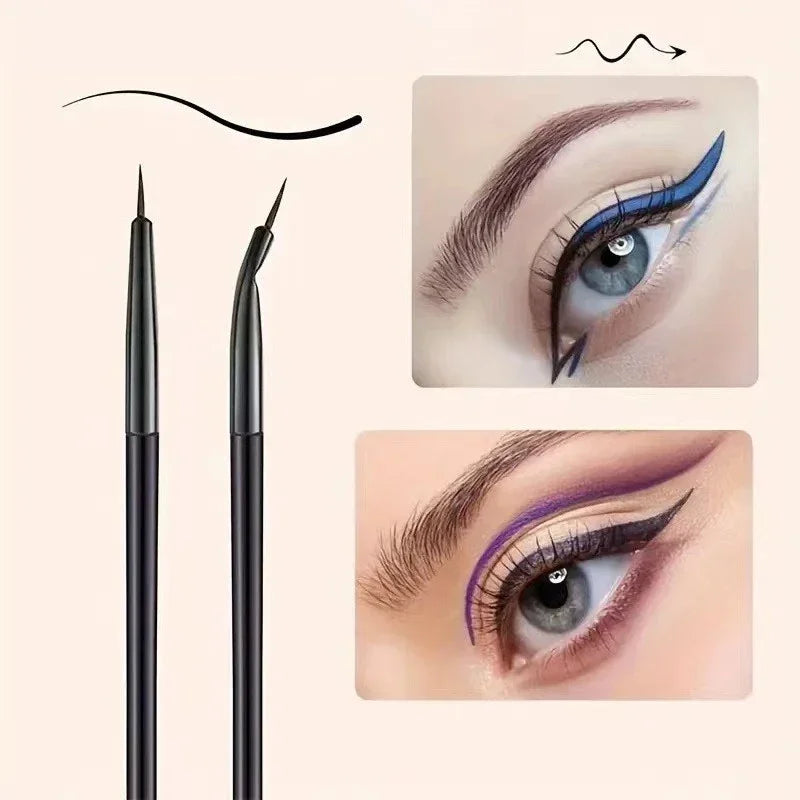 7pcs/set Upgrade Blade Eyeliner Brush Eyebrow Brush Ultra Fine Flat Eye Liner Brow Contour Makeup Detail Brushes Makeup Tools Zpaxo