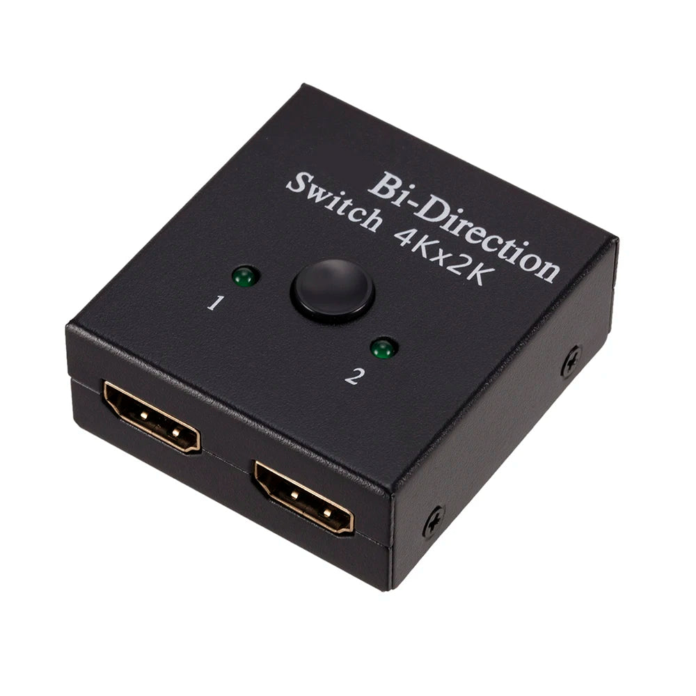 4K HDMI-Compatible Splitter Switch 2 Ports Bi-Direction 1X2 2X1 Split 1 in 2 Out Amplifier 1080P 4Kx2K HDMI-Compatible Switcher Zpaxo