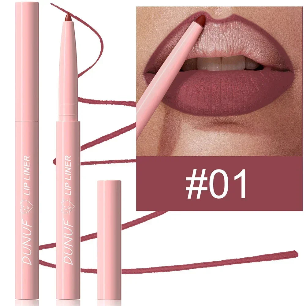 12Color Waterproof Lip Liner Pencil Dark Red Brown Lipstick Outline Zpaxo 01