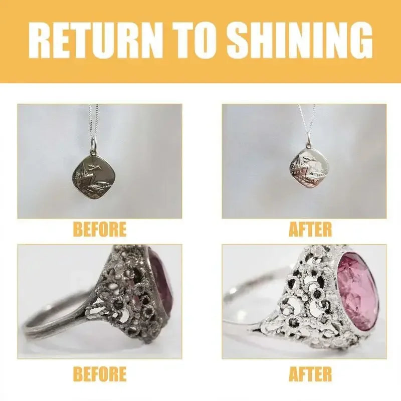 Jewelry Cleaner Silver Jewelry Necklace Ring Clean Polishing Spray Ring Care Washing Fluid Multi-Function Cleaner silver cleaner Zpaxo