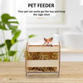 Rabbit Hay Feeders Wooden Stable Rack Suitable Bunny Cage Guinea Pig