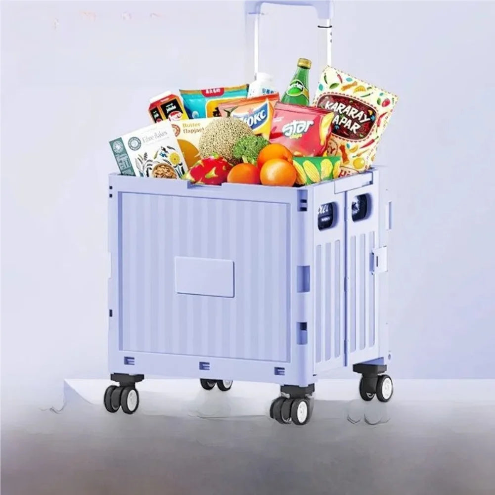 Foldable Outdoor op Cart with Pull Rod Vegetable Bung Small Pusart Multi-Functional Home Use Cam Cart Zpaxo