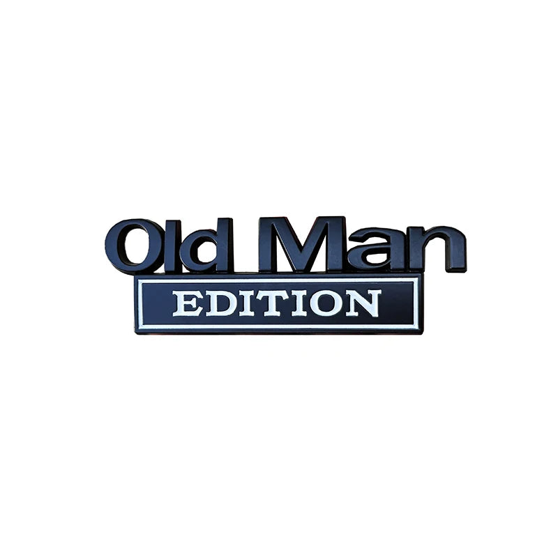 Car 3D Metal Chrome Sticker Adhesive Emblem OLD MAN EDITION Badge