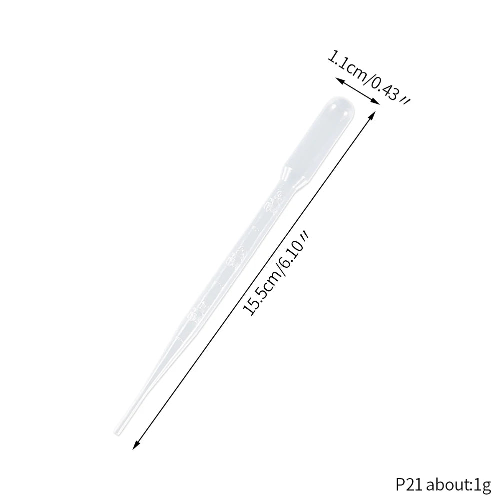 10/100Pcs Plastic Pipettes 3ml Transparent Transfer Pipette Droppers Epoxy Resin Casting Scientific Experiment Liquid Extraction Zpaxo