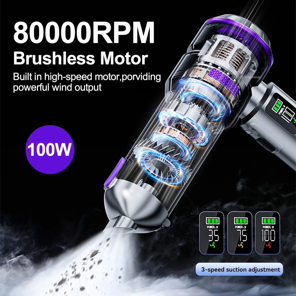 Car Vacuum Cleaner 17000Pa Strong Suction Portable Wireless Handheld