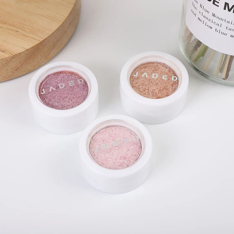Pearlescent Glitter Eyeshadow Highlighter Palette Shimmer Diamond Brighten Contour Palette Lasting Sparkling Highlighter Makeup Zpaxo